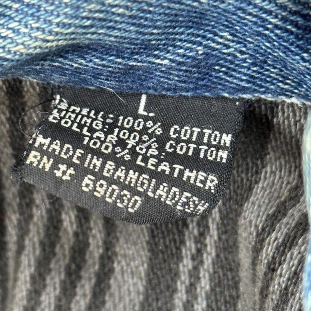 Blue Denim Jacket with Tan Collar - Picture 15 of 16